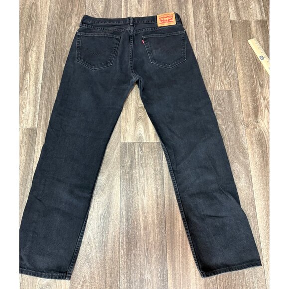 LEVI'S 505 MENS DENIM WASH BLACK JEANS STRAIGHT LEG 36X34 LONG-TALL 100% COTTON - Picture 7 of 11